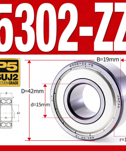 Vòng bi - bạc đạn 5302-ZZ  (Phớt kim loại - 15*42*19 mm)