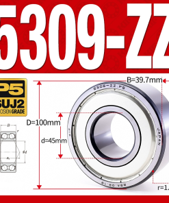 Vòng bi - bạc đạn 5309-ZZ  (Phớt kim loại - 45*100*39,7 mm)