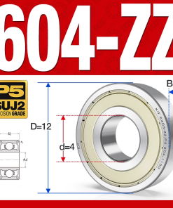 Vòng bi - bạc đạn mini  604-ZZ (Phớt kim loại -  4*12*4 mm)