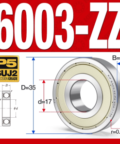Vòng bi - bạc đạn 6003-ZZ  (Phớt kim loại - 17*35*10 mm)