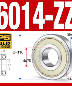 Vòng bi - bạc đạn 6014-ZZ  (Phớt kim loại - 70*110*20 mm)