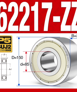Vòng bi - bạc đạn 62217-ZZ (Bi cầu 2 dãy - Phớt kim loại - 85*150*28 mm)