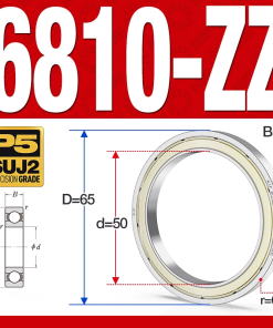 Vòng bi - bạc đạn 6810-ZZ  (Phớt kim loại -  50*65*7 mm)