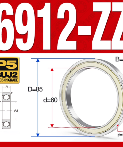 Vòng bi - bạc đạn 6912-ZZ  (Phớt kim loại - 60*85*13 mm)