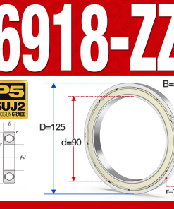 Vòng bi - bạc đạn 6918-ZZ  (Phớt kim loại - 90*125*18 mm)