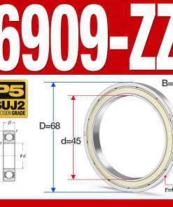 Vòng bi - bạc đạn 6909-ZZ  (Phớt kim loại - 45*68*12 mm)