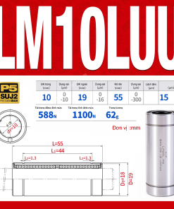 Con trượt tròn thân dài LM10LUU (Bi trượt tròn)