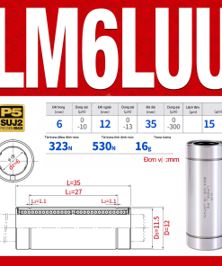 Con trượt tròn thân dài LM6LUU (Bi trượt tròn)