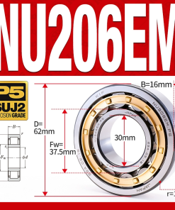 Vòng bi đũa - bạc đạn đũa trụ NU218EM (Trục tự do - lồng cách bi Đồng - kt 90*160*30 mm)