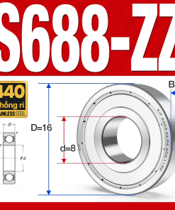 Vòng bi - bạc đạn S688-ZZ (Tốc độ cao - Inox 440C - 8*16*5 mm)