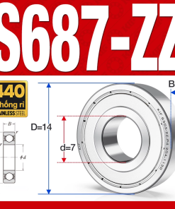 Vòng bi - bạc đạn S687-ZZ (Tốc độ cao - Inox 440C - 7*14*5 mm)