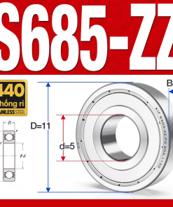 Vòng bi - bạc đạn S685-ZZ (Tốc độ cao - Inox 440C - 5*11*5 mm)