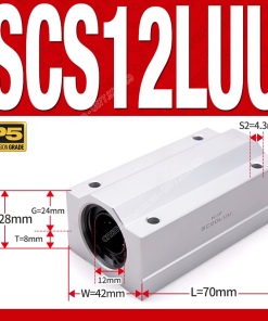 Con trượt tròn thân dài SCS10LUU (Gối trượt tròn mặt vuông)