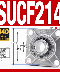 Gối đỡ vòng bi SUCF214 (Inox 440C - Đường kính trong 70 mm)