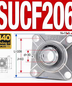 Gối đỡ vòng bi SUCF206 (Inox 440C - Đường kính trong 30 mm)