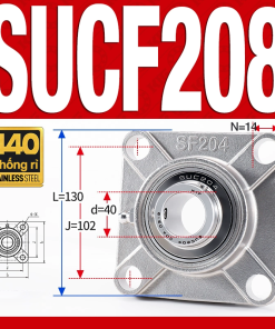 Gối đỡ vòng bi SUCF208 (Inox 440C - Đường kính trong 40 mm)