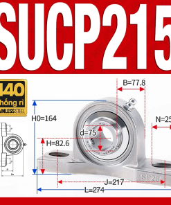 Gối đỡ vòng bi SUCP215 (Inox 440C - Đường kính trong 75 mm)