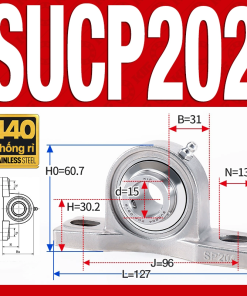 Gối đỡ vòng bi SUCP202 (Inox 440C - Đường kính trong 15 mm)