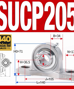 Gối đỡ vòng bi SUCP205 (Inox 440C - Đường kính trong 25 mm)