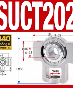 Gối đỡ vòng bi SUCT202 (Inox 440C - Đường kính trong 15 mm)