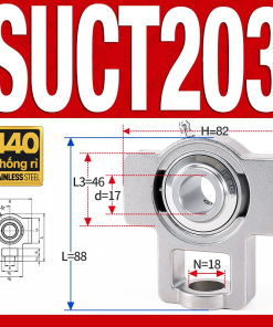 Gối đỡ vòng bi SUCT203 (Inox 440C - Đường kính trong 17 mm)