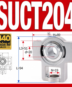 Gối đỡ vòng bi SUCT204 (Inox 440C - Đường kính trong 20 mm)