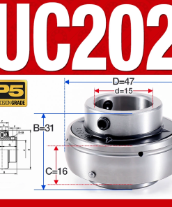 Vòng bi gối UC202 (Tiêu chuẩn - Đường kính trong 15 mm)