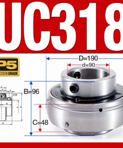 Vòng bi gối UC318 (Dày nặng - Đường kính trong 90 mm)