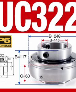 Vòng bi gối UC322 (Dày nặng - Đường kính trong 110 mm)