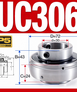 Vòng bi gối UC306 (Dày nặng - Đường kính trong 30 mm)