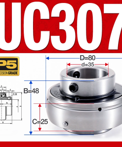 Vòng bi gối UC307 (Dày nặng - Đường kính trong 35 mm)