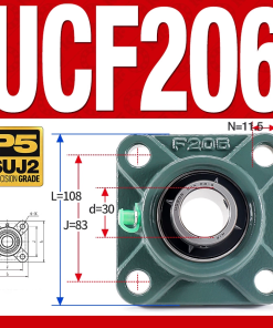 Gối đỡ vòng bi UCF206 (Tiêu chuẩn - Đường kính trong 30 mm)