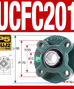 Gối đỡ vòng bi UCFC201 (Tiêu chuẩn - Đường kính trong 12 mm)