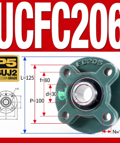 Gối đỡ vòng bi UCFC206 (Tiêu chuẩn - Đường kính trong 30 mm)