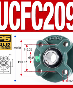 Gối đỡ vòng bi UCFC209 (Tiêu chuẩn - Đường kính trong 45 mm)