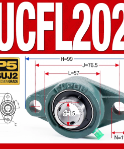 Gối đỡ vòng bi UCFL202 (Tiêu chuẩn - Đường kính trong 15 mm)