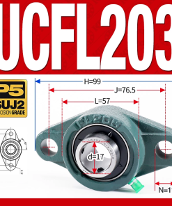 Gối đỡ vòng bi UCFL203 (Tiêu chuẩn - Đường kính trong 17 mm)