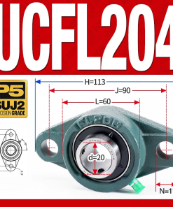 Gối đỡ vòng bi UCFL204 (Tiêu chuẩn - Đường kính trong 20 mm)