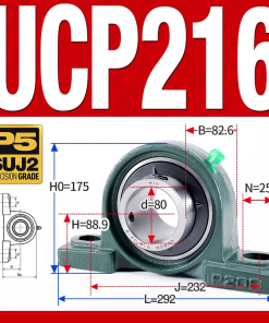 Gối đỡ vòng bi UCP216 (Tiêu chuẩn - Đường kính trong 80 mm)