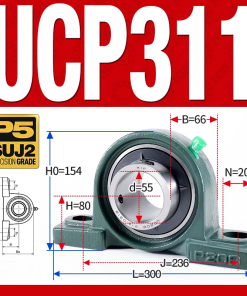 Gối đỡ vòng bi UCP311 (Dày nặng - Đường kính trong 55 mm)