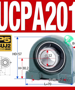 Gối đỡ vòng bi UCPA201 (Tiêu chuẩn - Đường kính trong 12 mm)