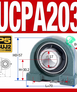 Gối đỡ vòng bi UCPA203 (Tiêu chuẩn - Đường kính trong 17 mm)