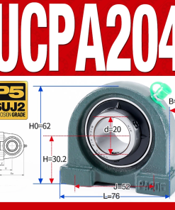 Gối đỡ vòng bi UCPA204 (Tiêu chuẩn - Đường kính trong 20 mm)