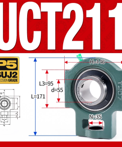 Gối đỡ vòng bi UCT211  (Tiêu chuẩn - Đường kính trong 55 mm)