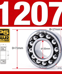 Vòng bi - bạc đạn tự lựa 1207 (Bi cầu - 2 dãy - 35*72*17 mm)