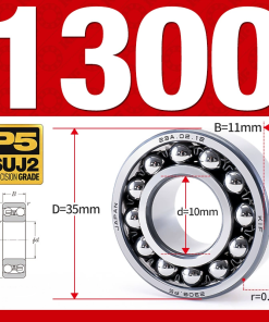 Vòng bi - bạc đạn tự lựa 1300 (Bi cầu - 2 dãy - 10*35*11 mm)