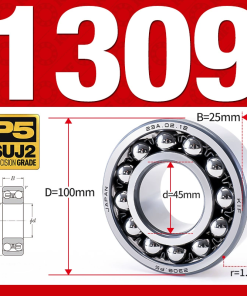 Vòng bi - bạc đạn tự lựa 1309 (Bi cầu - 2 dãy - 5*100*25 mm)