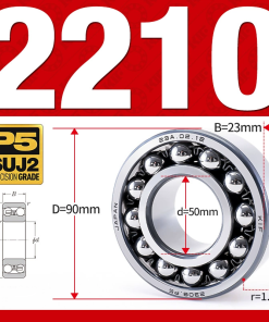 Vòng bi - bạc đạn tự lựa 2210 (Bi cầu - 2 dãy - 50*90*23 mm)