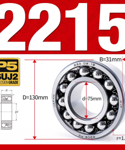 Vòng bi - bạc đạn tự lựa 2215 (Bi cầu - 2 dãy - 75*130*31 mm)