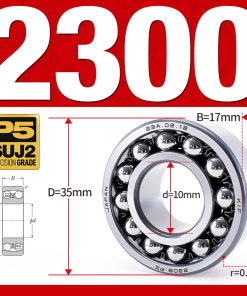 Vòng bi - bạc đạn tự lựa 2300 (Bi cầu - 2 dãy - 10*35*17 mm)